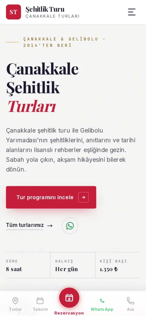Şehitlik Turu mobil görünüm