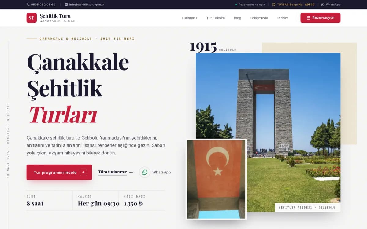 Şehitlik Turu ana sayfası: Çanakkale şehitlik turları ve rezervasyon bilgileri